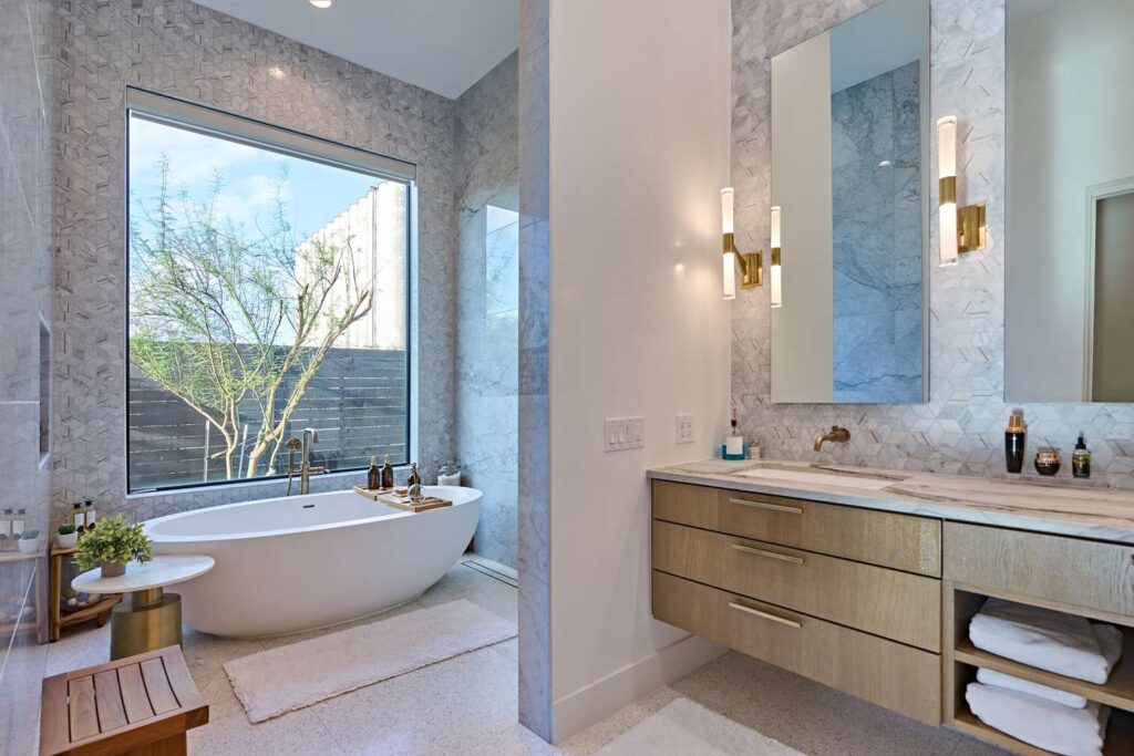 Beautiful,Spa,Bathroom,In,A,Staged,Home Braeside Construction bathroom